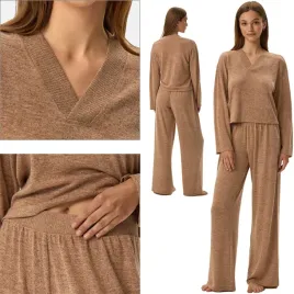 henderson-homewear-pizama-damska-faktura-delikatnego-sweterka-bezowy-xl