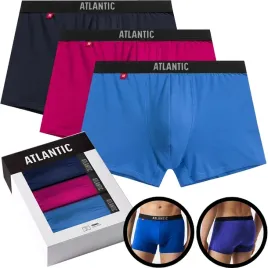 atlantic-szorty-meskie-3pak-dopasowane-3mh011-wielokolorowy-wielopak-xl