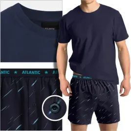 atlantic-pizama-meska-krotka-zestaw-nmp003-granatowy-ciemny-xl