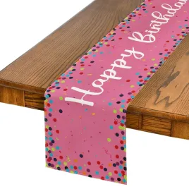 bieznik-uodzinowy-w-kropki-dekoracja-na-stol-happy-birthday-rozowy-40x180
