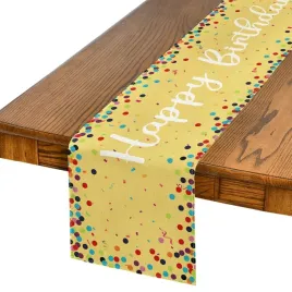 bieznik-uodzinowy-w-kropki-dekoracja-na-stol-happy-birthday-zolty-40x140