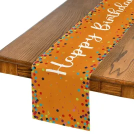 bieznik-uodzinowy-w-kropki-dekoracja-na-stol-happy-birthday-orange-40x140
