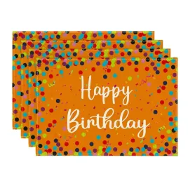 urodzinowa-dekoracja-stolu-zestaw-4-pomaranczowych-podkladek-happy-birthday