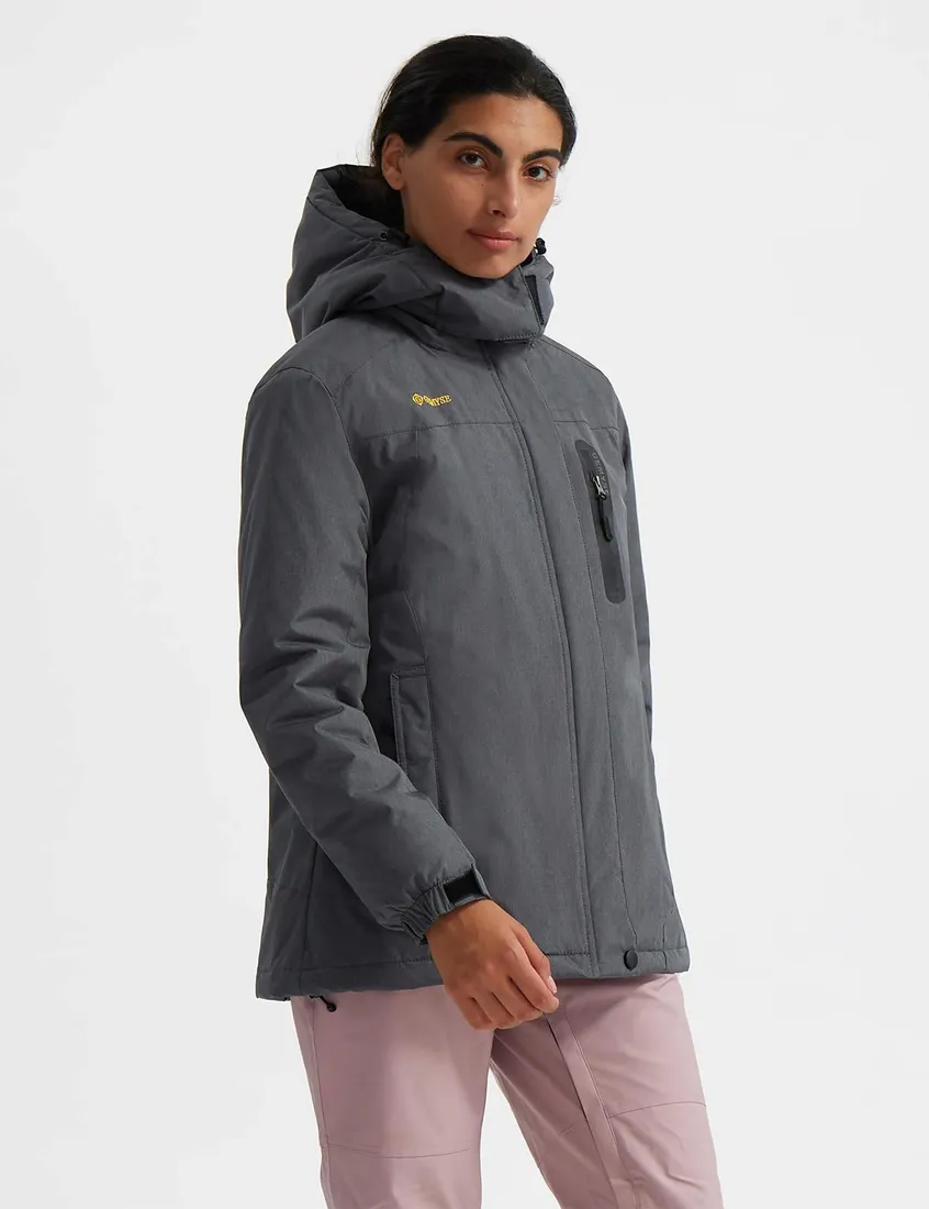 damska-wodoodporna-kurtka-trekkingowa-narciarska-wiatroszczelna-grafit-m-stan-nowy