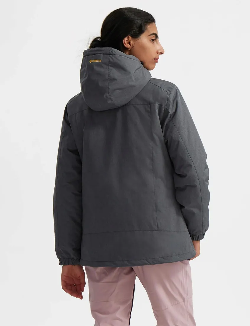 damska-wodoodporna-kurtka-trekkingowa-narciarska-wiatroszczelna-grafit-m-stan-nowy