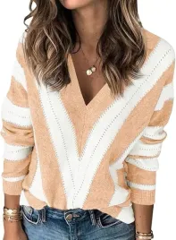 kobiecy-miekki-lekki-sweter-pasy-v-dekolt-kolory-bialy-i-brazowy-xxl