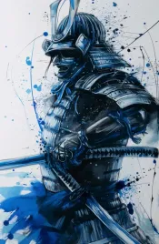 plakat-53x81cm-samuraj-w-blekicie