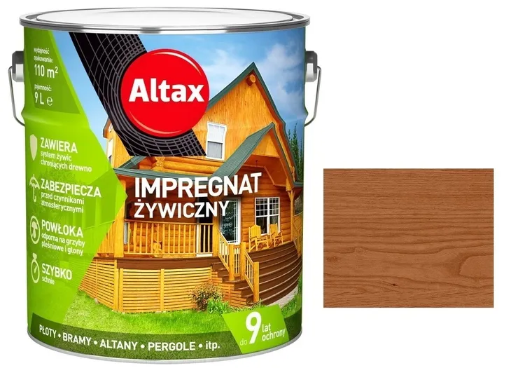 ALTAX IMPREGNAT ŻYWICZNY DO DREWNA 9L - MAHOŃ - 9 LAT OCHRONY