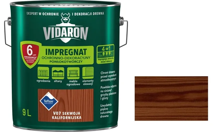 Vidaron Impregnat do drewna powłokotwórczy sekwoja kalifornijska - 9L