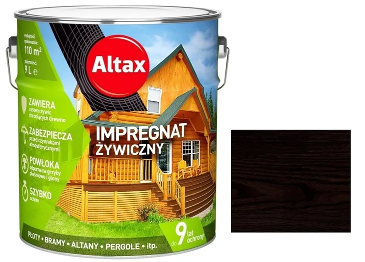 ALTAX IMPREGNAT ŻYWICZNY DO DREWNA 9L - HEBAN - 9 LAT OCHRONY