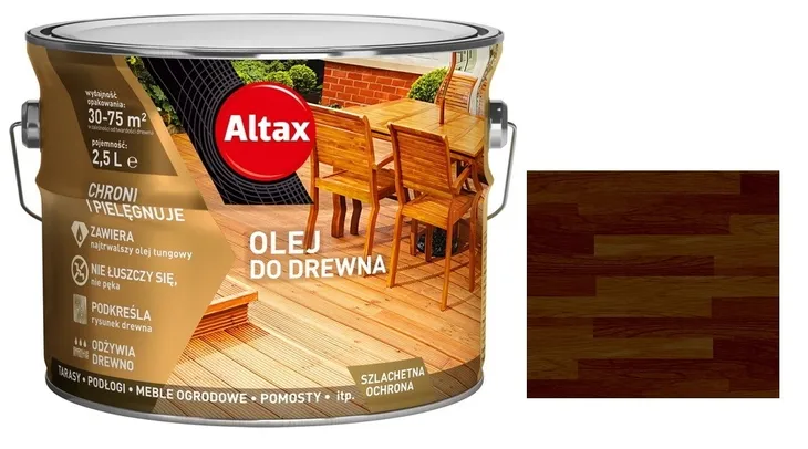ALTAX OLEJ DO DREWNA - TARASÓW - 2,5L - PALISANDER ANGIELSKI