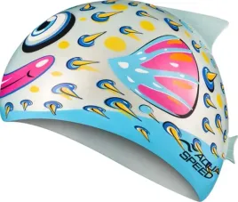 silikonowy-czepek-plywacki-dla-dzieci-kolorowy-na-basen-fish-aqua-speed