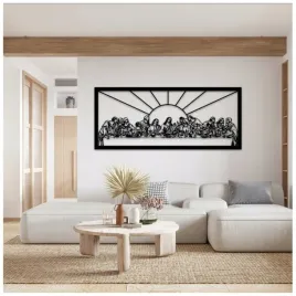 nowoczesny-obraz-do-salonu-jadalni-ostatnia-wieczerza-czarny-70x30cm