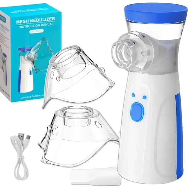 INHALATOR NEBULIZATOR DLA DZIECI I DOROSŁYCH SIATECZKOWY PRZENOŚNY NA USB