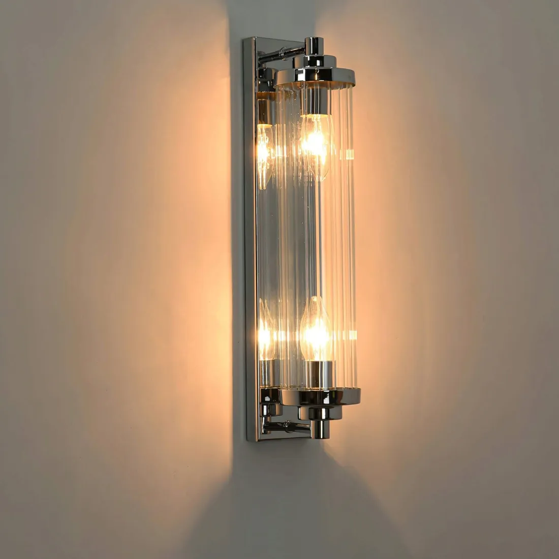 kinkiet-lampa-scienna-lorenzo-2xe14-szklo-chrom-light-prestige-stan-nowy