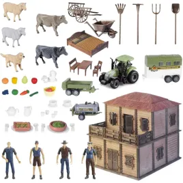 farma-zestaw-rolnikow-z-gospodynia-domek-rolnika-zwierzeta-traktor-zagroda