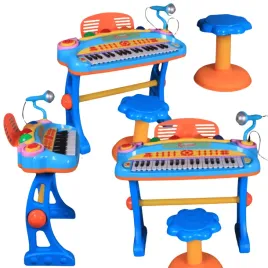 elektroniczne-organy-fortepian-zestaw-krzeslo-mikrofon-efekty-swietlne