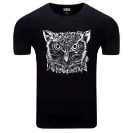 koszulka-meska-t-shirt-ze-zwierzecym-nadrukiem-szkic-glowy-sowy-s