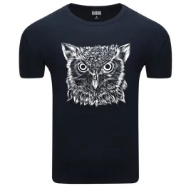 koszulka-meska-t-shirt-ze-zwierzecym-nadrukiem-szkic-glowy-sowy-l