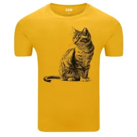 koszulka-meska-t-shirt-z-nadrukiem-jak-szkic-siedzacy-kotek-l