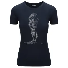 koszulka-damska-t-shirt-z-nadrukiem-szkic-polujacy-lew-dla-fanow-natury-xl
