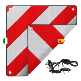 tablica-ostrzegawcza-dwustronna-50x50-wlochy-hiszpania-pcv-z-ramka