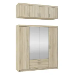 szafa-z-nadstawka-emic-4dln-lustro-czterodrzwiowa-wysoka-245-cm-dab