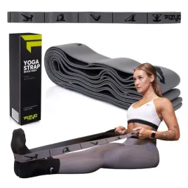 pasek-do-jogi-mocna-tasma-cwiczen-rozciagania-nog-stretchingu-szara