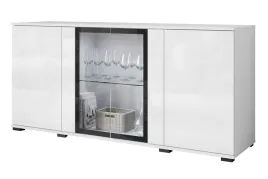 nowoczesna-witryna-150-cm-do-salonu-z-przeszkleniami-bialy-mat-polysk-z-led