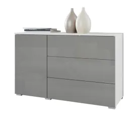 komoda-110cm-do-salonu-z-szufladami-szafkami-fronty-szary-polysk-bialy
