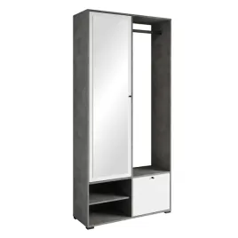 nowoczesna-garderoba-90-cm-do-przedpokoju-z-lustrem-i-drazkiem-mat-antracyt