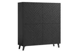 wysoka-komoda-120cm-na-nozkach-do-salonu-czarny-grafit-fronty-mdf-w-jodelke