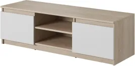 prosta-szafka-rtv-120-cm-pod-telewizor-2-szafki-i-polki-mat-sonoma-bialy