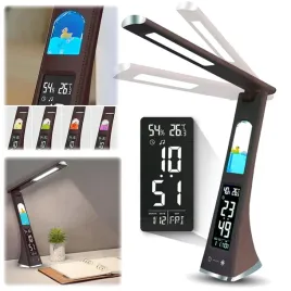 skladana-lampka-biurkowa-lampa-nocna-zegar-led-z-ekranem-brazowa-z-motywem