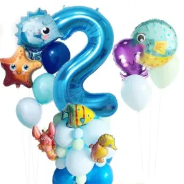 Zdjęcie produktu Balony dla 2 latka dekoracja na 2 urodziny cyfra