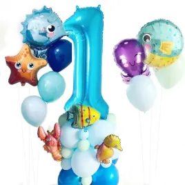 Zdjęcie produktu Balony na roczek dekoracja impreza na urodziny cyfra 1 zestaw balonów