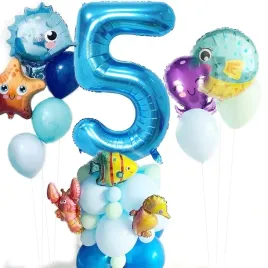 Zdjęcie produktu Balony dla 5 latka dekoracja na urodziny cyfra 5