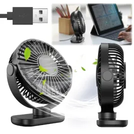 Zdjęcie produktu Wiatrak USB Cichy mini wentylator biurkowy chłodzenie TOPK K62C czarny