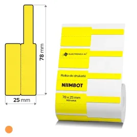 Zdjęcie produktu Etykiety samoprzylepne termiczne do Niimbot K3 na kable 38x25+40 1000szt