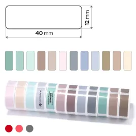 Zdjęcie produktu Zestaw etykiet samoprzylepnych do Niimbot D11 D110 D101 H1S 12x40 12 rolek