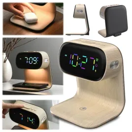 lampka-nocna-led-stolowa-na-biurko-ladowarka-indukcyjna-qi-15w-zegar-budzik