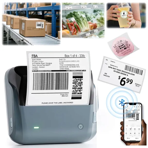 Drukarka termiczna etykiet samoprzylepnych Niimbot B4 aplikacja Bluetooth