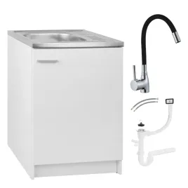 biala-szafka-kuchenna-60-x-50-cm-ze-zlewem-bateria-elastyczna-czarna-syfon
