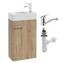 mala-szafka-lazienkowa-wiszaca-z-umywalka-40x21-dab-sonoma-bateria-obrot