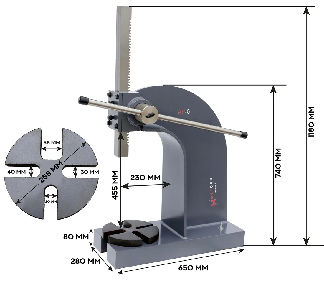 prasa-reczna-metcor-ap5-stan-nowy