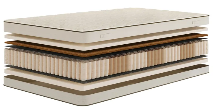 MATERAC 140x200 KIESZENIOWY MULTIPOCKET KOKOS H3 H4 TWARDY BASIL