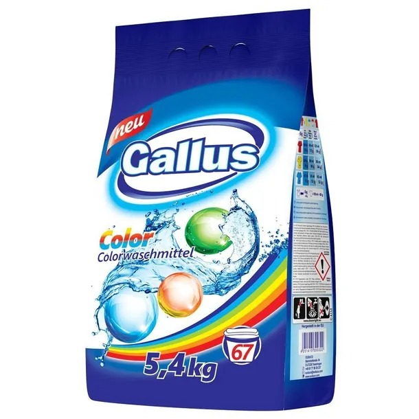 PROSZEK DO PRANIA Gallus Color 5 4kg 67 Prań KOLOROWYCH Tkanin Skuteczny