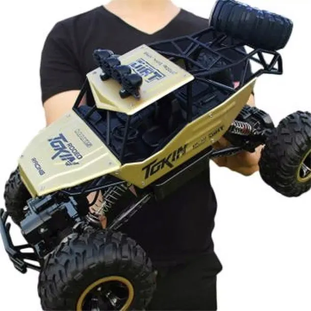 Duży Samochód Terenowy Zdalnie Sterowany Auto Rc Monster 4x4 Metalowy Led