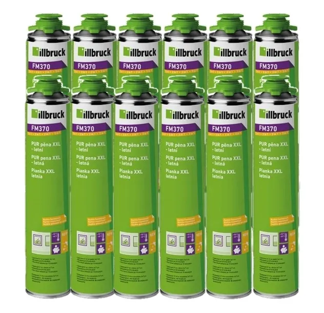 ZESTAW 12 szt. PIANA ILLBRUCK FM370 PIANKA MONTAŻOWA XXL 880ml DRZWI OKNA