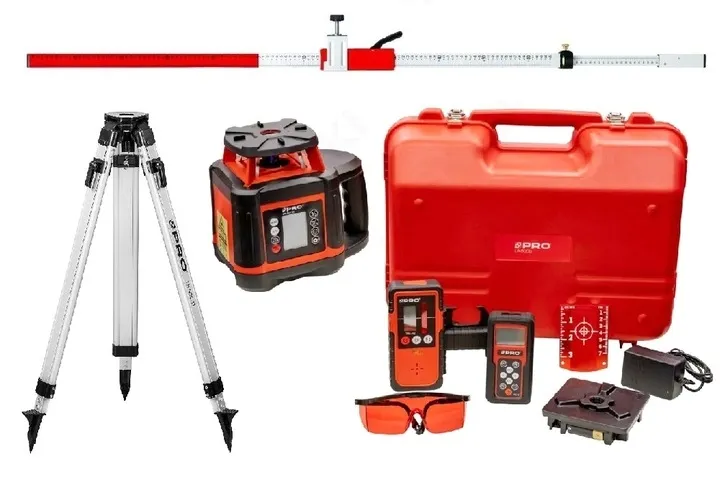 LASER KRZYŻOWY ROTACYJNY NIWELATOR PRO LR-500D ZESTAW STATYW + ŁATA